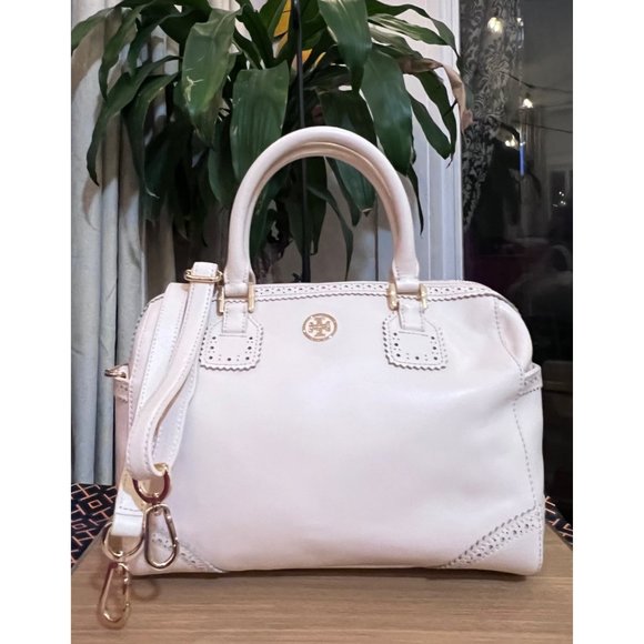 ♦️AUTHENTIC TORY BURCH WHITE RIBBON ROBINSON TOTE/SHOULDER BAG - Picture 15 of 15